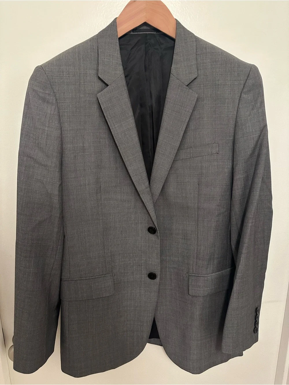Theory 38R 100% Wool Light Grey Sport Coat Blazer